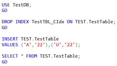 DROP INDEX