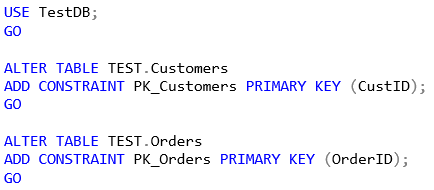 Primary Key Constraing