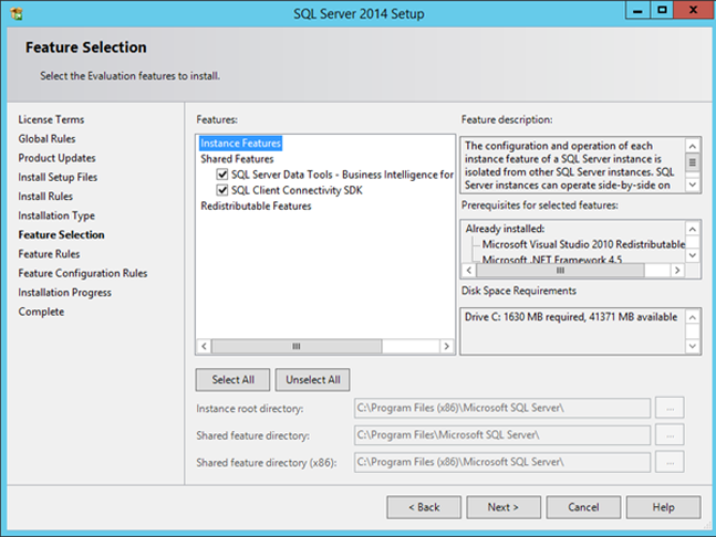 Perform a new installation of SQL Server 2014