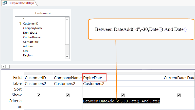 การดู Design View ของ Query
