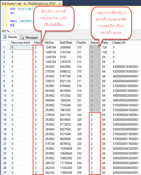 Microsoft SQL Server กับ Transaction Log Management ตอนที่ 2