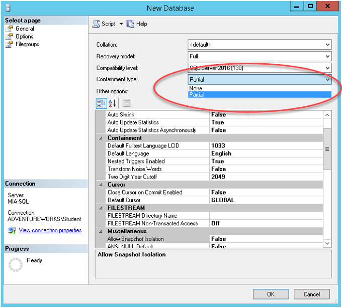 contained database authentication