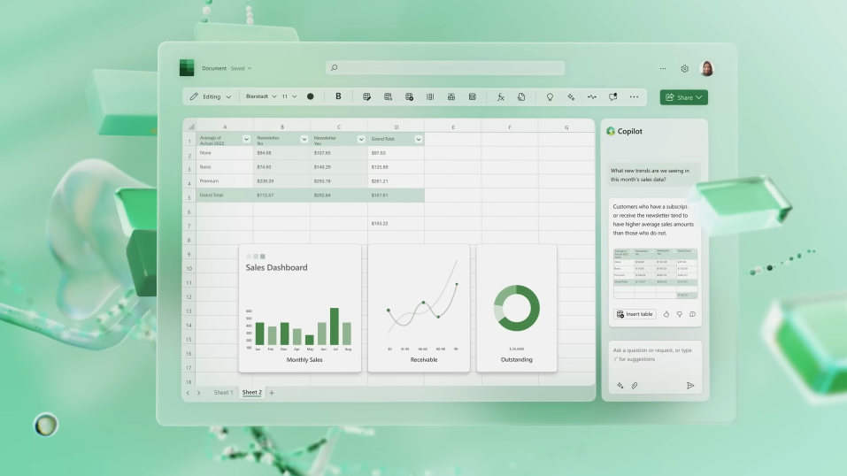 การวิเคราะห์ข้อมูลด้วย Copilot ใน Excel