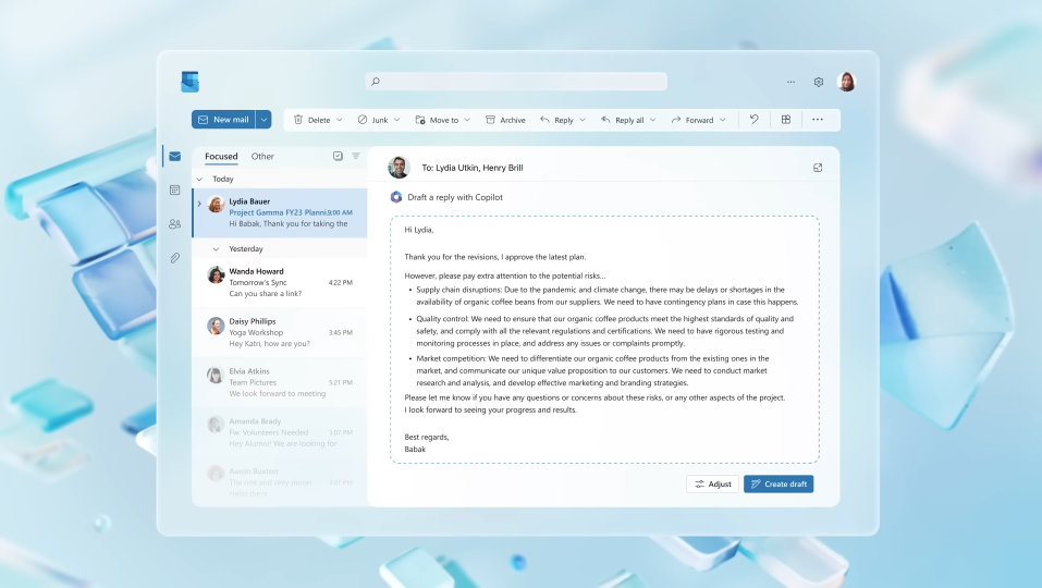 ร่าง Mail ด้วย Copilot ใน Microsoft Outlook