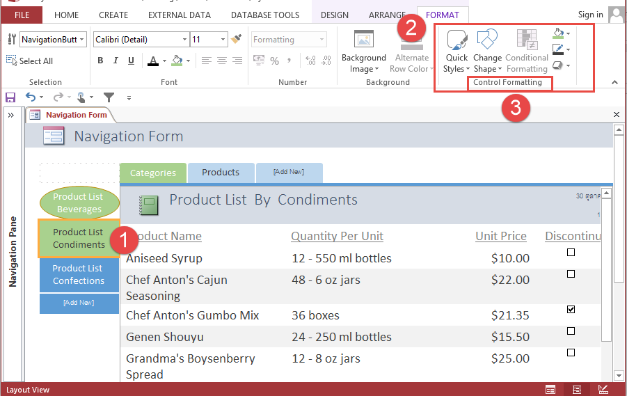 เมนู Format  และที่กลุ่ม   Control Formatting จะมีคำสั่งต่างๆ ให้เลือกใช้