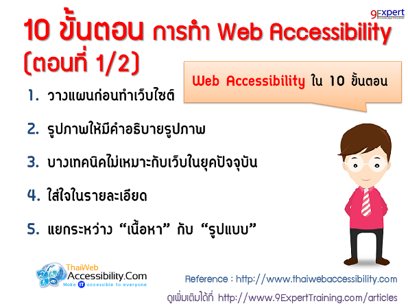 Tips : 10 ขั้นตอน การทำ Web Accessibility ตอนที่ 1/2
