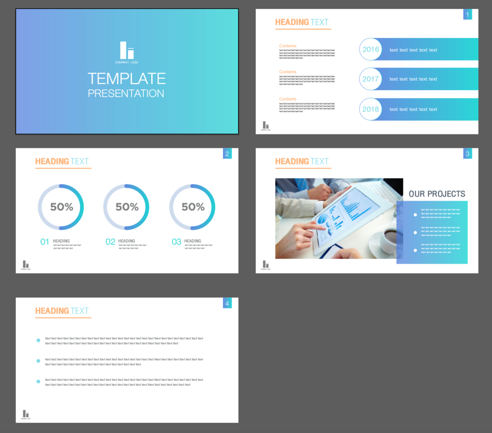 Template PowerPoint สวย ๆ แบบ โมเดิร์น เทคโนโลยี