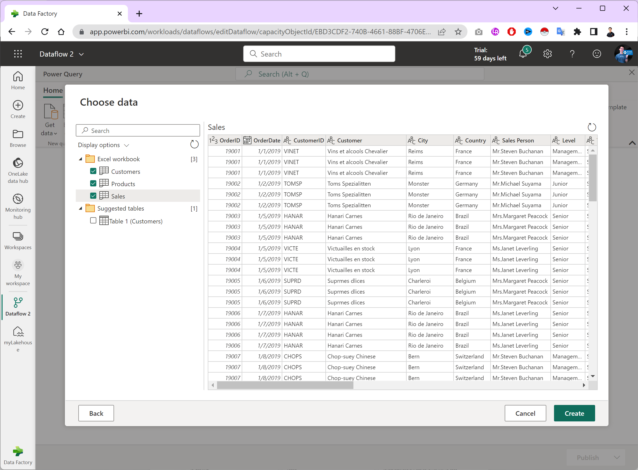 Data Factory สามารถใช้ Power Query ทำการ Get Data จาก Data Source ต่าง ๆ ได้