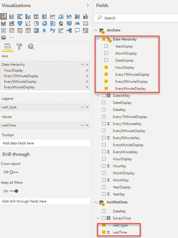 เมื่อ Import ข้อมูลเข้า Power BI แล้ว ให้ทำการสร้าง Hierarchy บน dimDate 