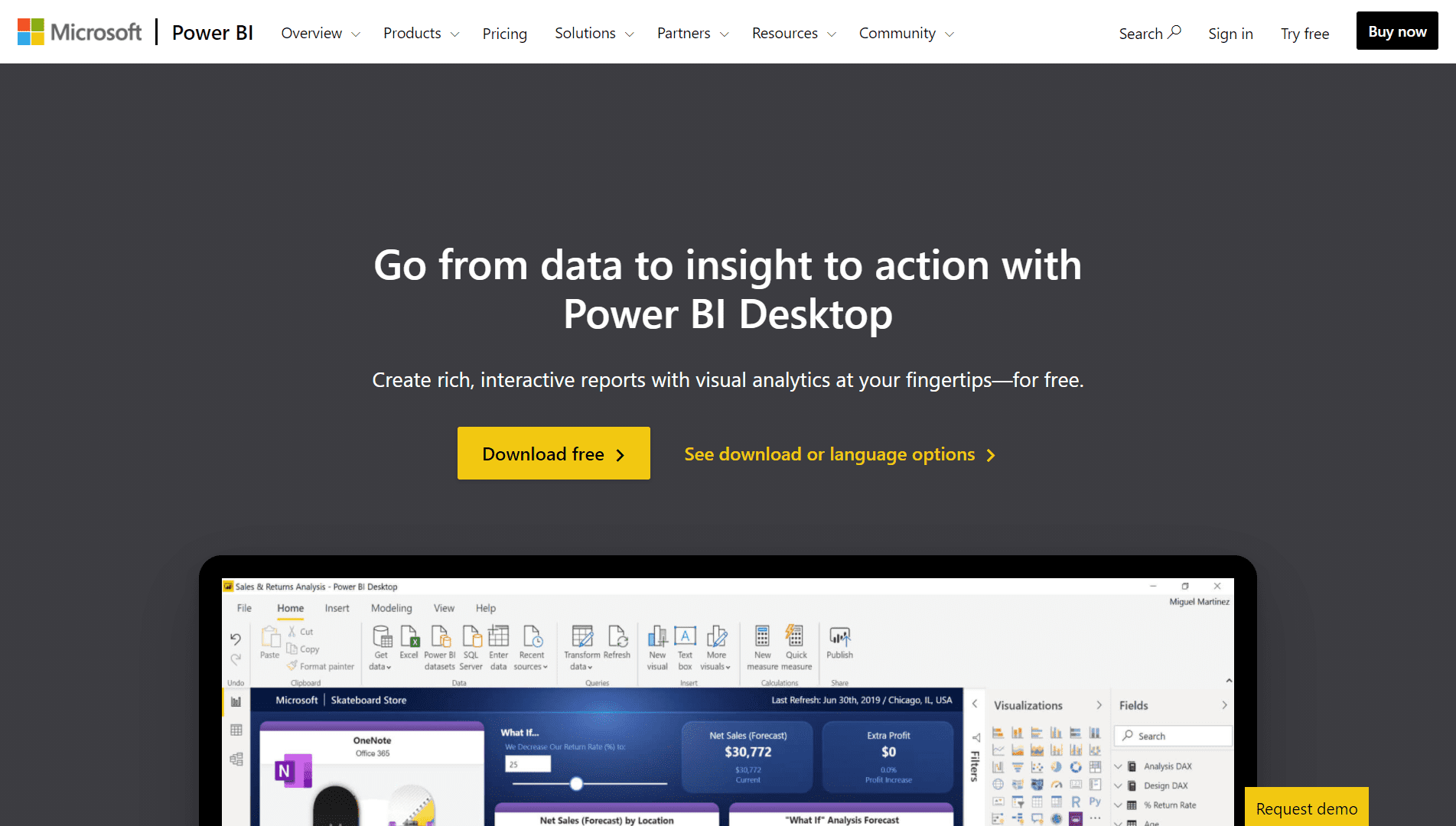 Download Power BI Desktop ได้ที่เว็บไซต์