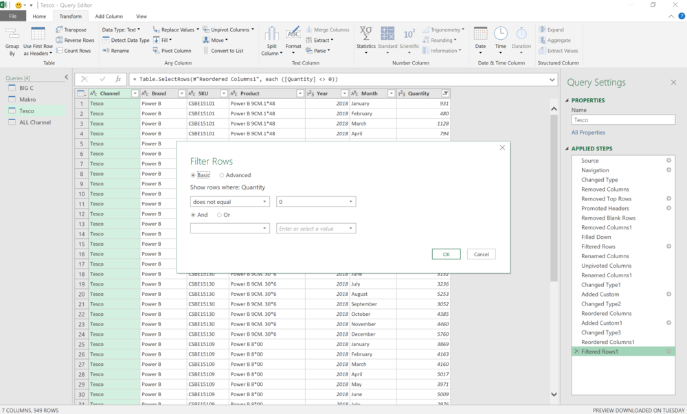 Power Query เพื่อการจัดการ Data Transformation