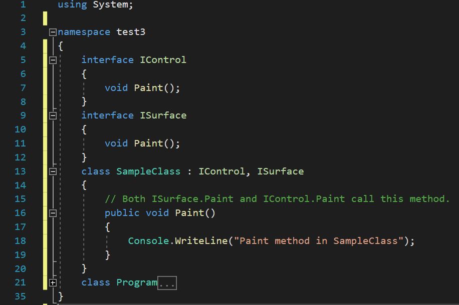 ส่วนอิมพลีเมนท์อิอินเตอร์เฟส IControl และอินเตอร์เฟส ISurface