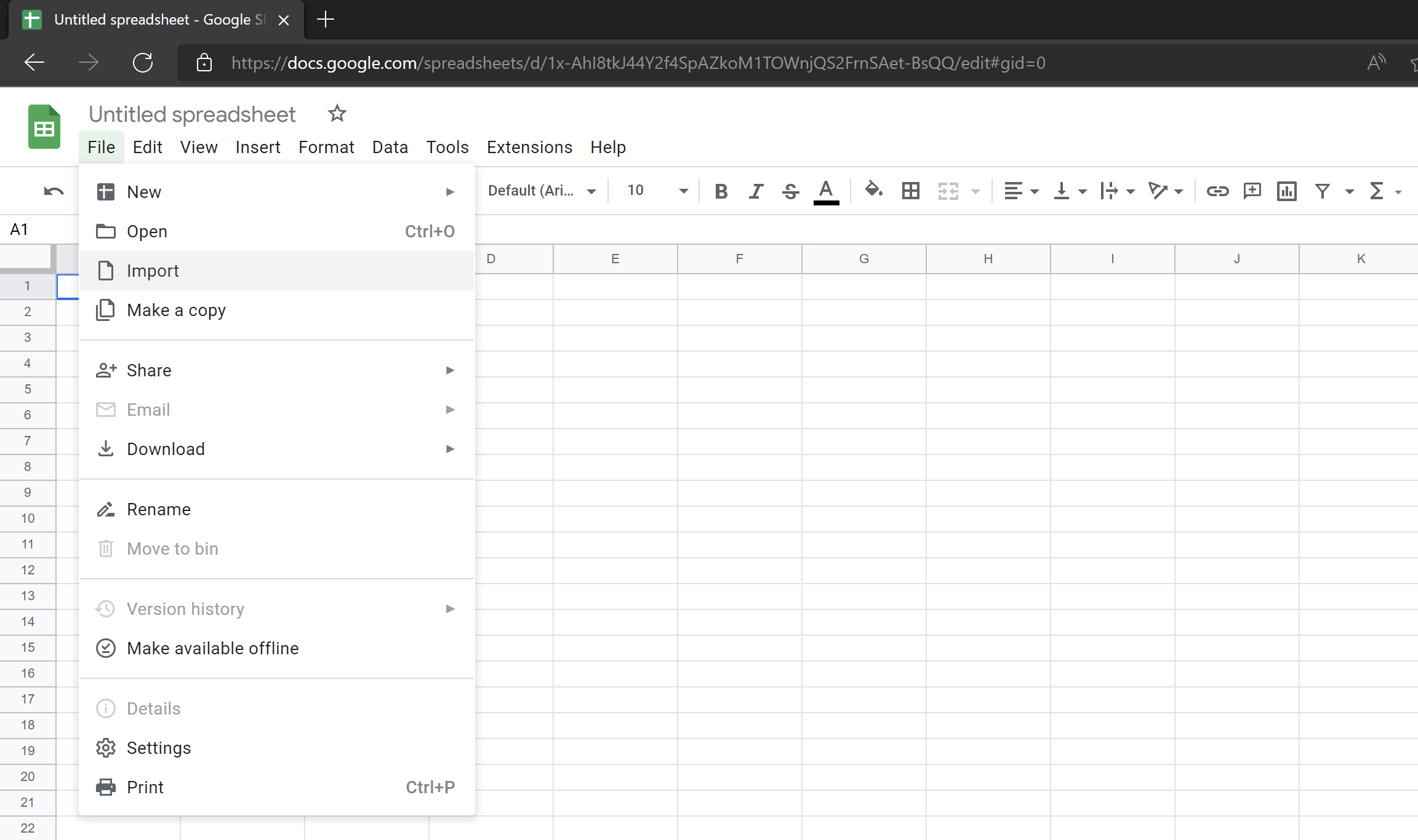 การ Import ข้อมูลจาก Excel หรือ CSV เข้ามาใน Google Sheets