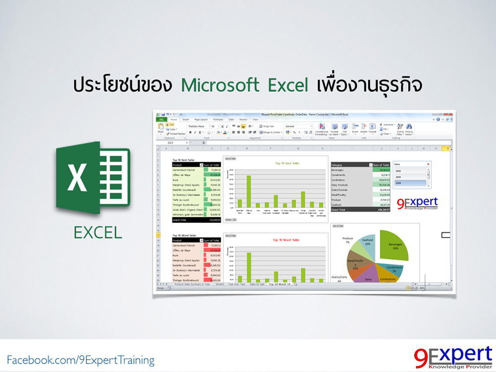 ประโยชน์ของ Microsoft Excel เพื่องานธุรกิจ | 9Expert Training