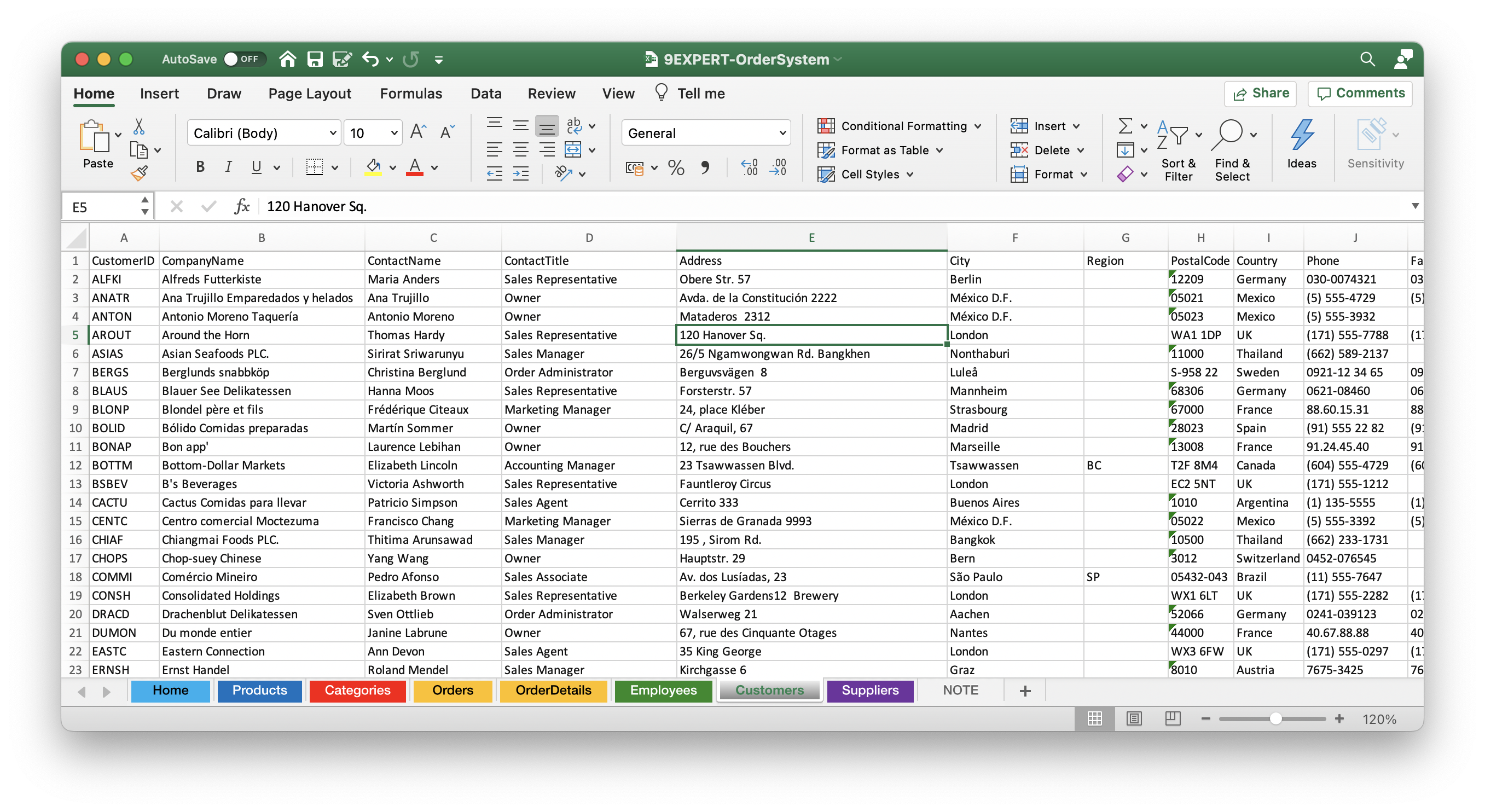 Microsoft Excel 365 สำหรับ Mac