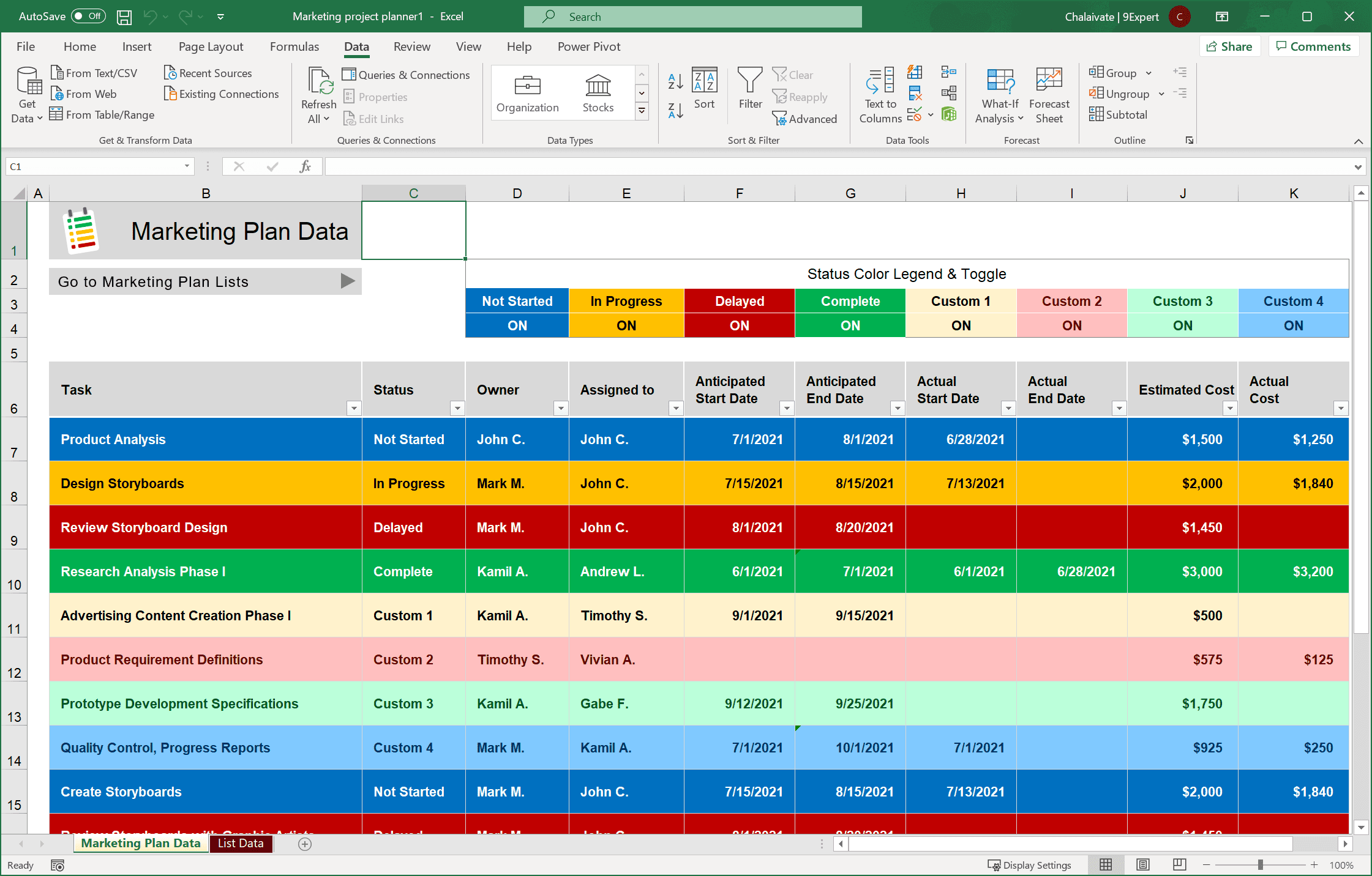 Microsoft Excel ใน Microsoft 365 สำหรับการสร้างการคำนวณ