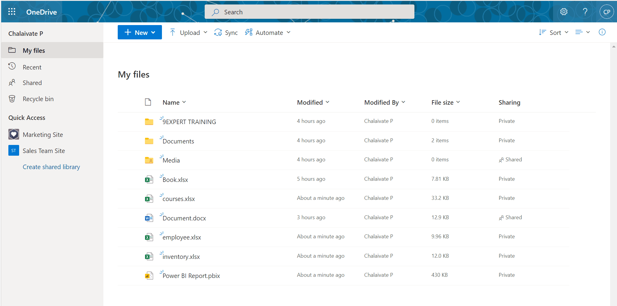 OneDrive ใน Microsoft 365 สำหรับจัดเก็บไฟล์ แชร์ไฟล์ให้กับทีมงาน