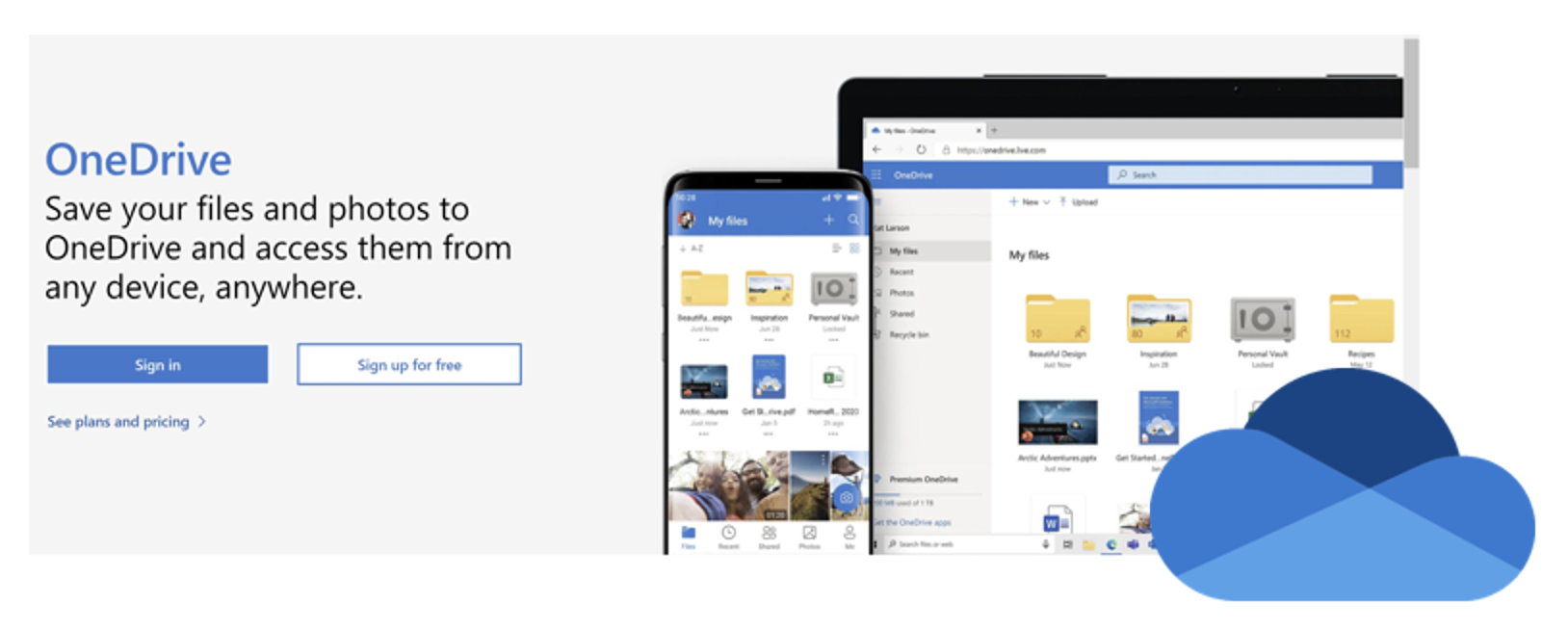 Microsoft OneDrive สำหรับจัดเก็บข้อมูลบน Cloud