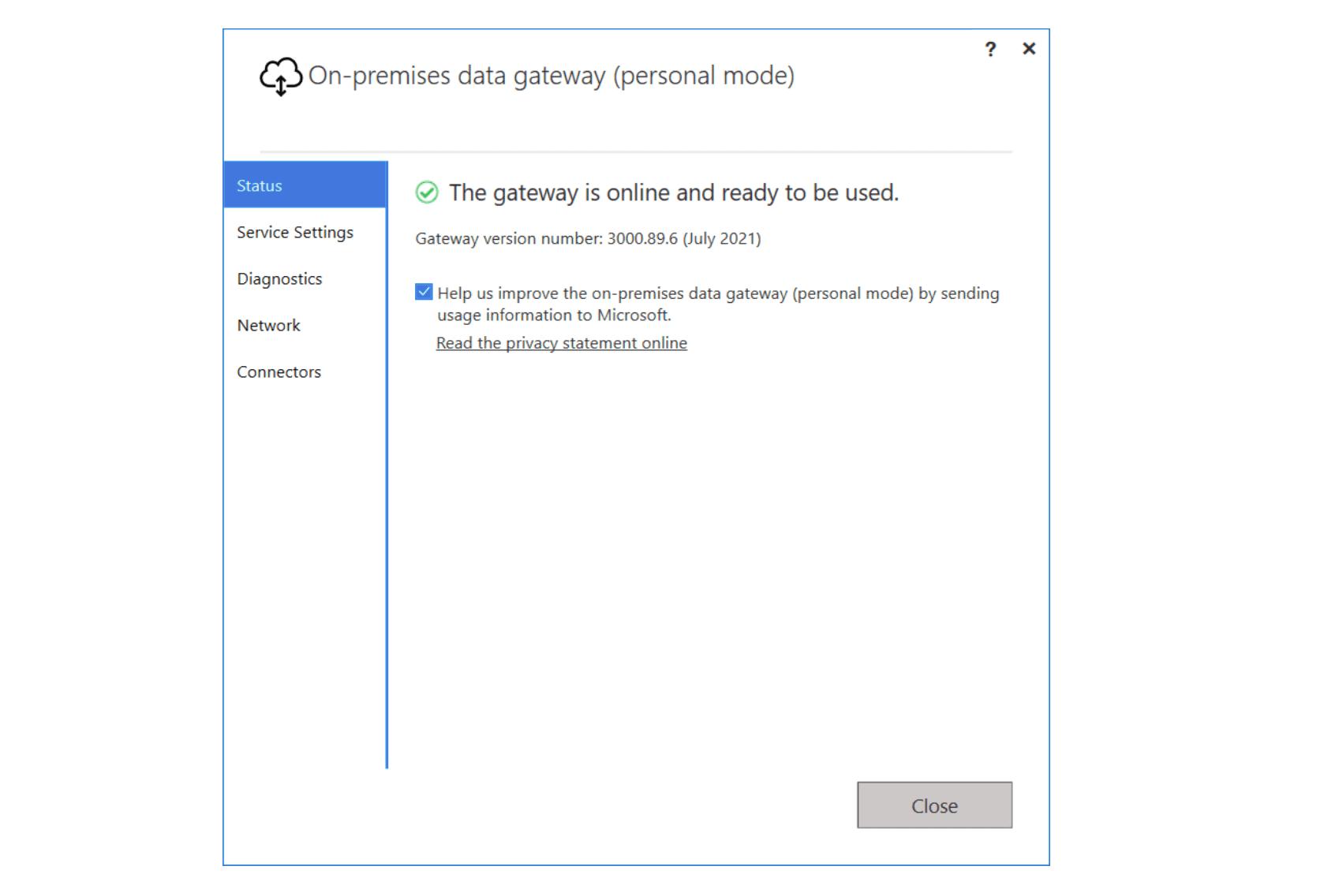 On-premises data gateway พร้อมทำงาน