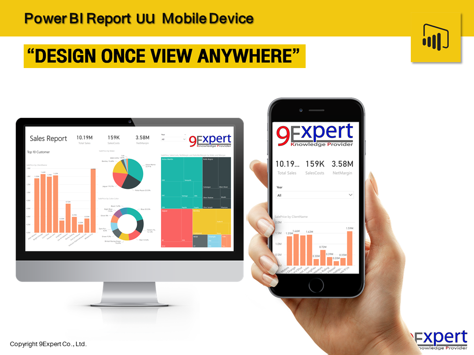 Power BI การสร้างรายงานสำหรับ Mobile ด้วย Phone Layout