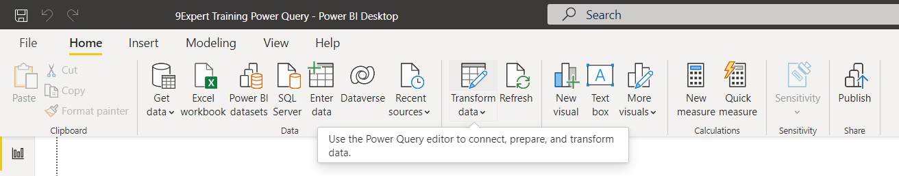 การ เปิด Power Query Editor ใน Microsoft Power BI
