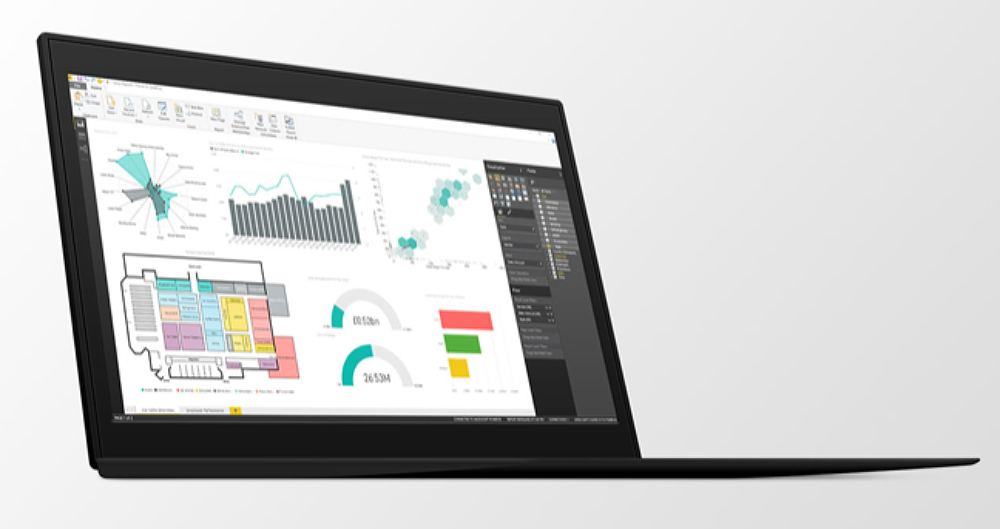 Power BI Desktop Visualization ที่มีรูปแบบหลากหลาย (รูปจาก https://powerbi.microsoft.com)