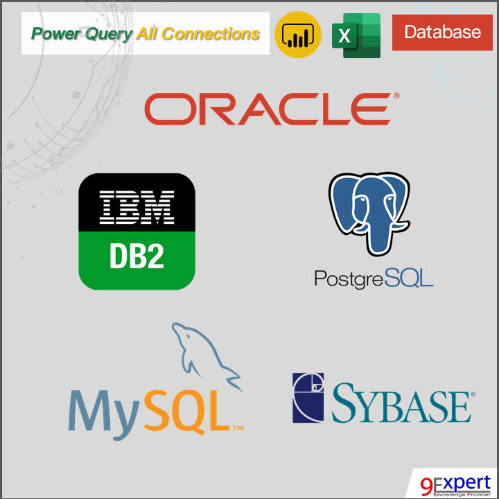 Power Query ของ Power BI และ Excel สามารถเชื่อมโยงไปยัง Relational Database ชั้นนำต่าง ๆ ได้