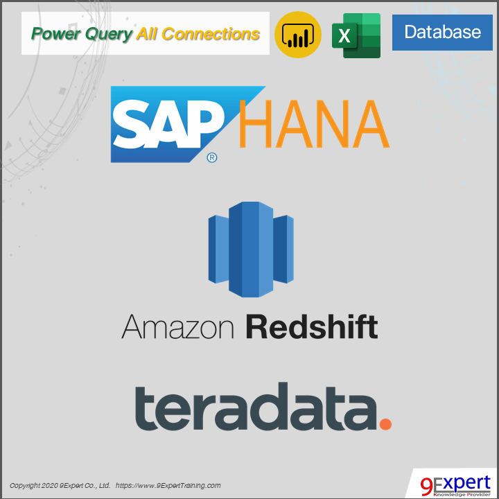 Power Query ของ Power BI และ Excel สามารถเชื่อมโยงไปยัง SAP, Amazon, Teradata ต่าง ๆ ได้