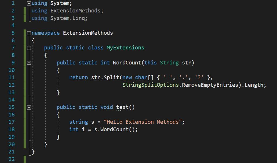 เมธอดเสริม (Extension Method) 