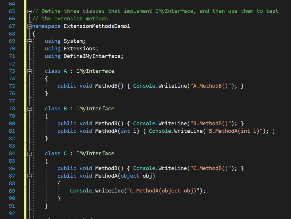 เนมสเปส ExtensionMethodsDemo1 