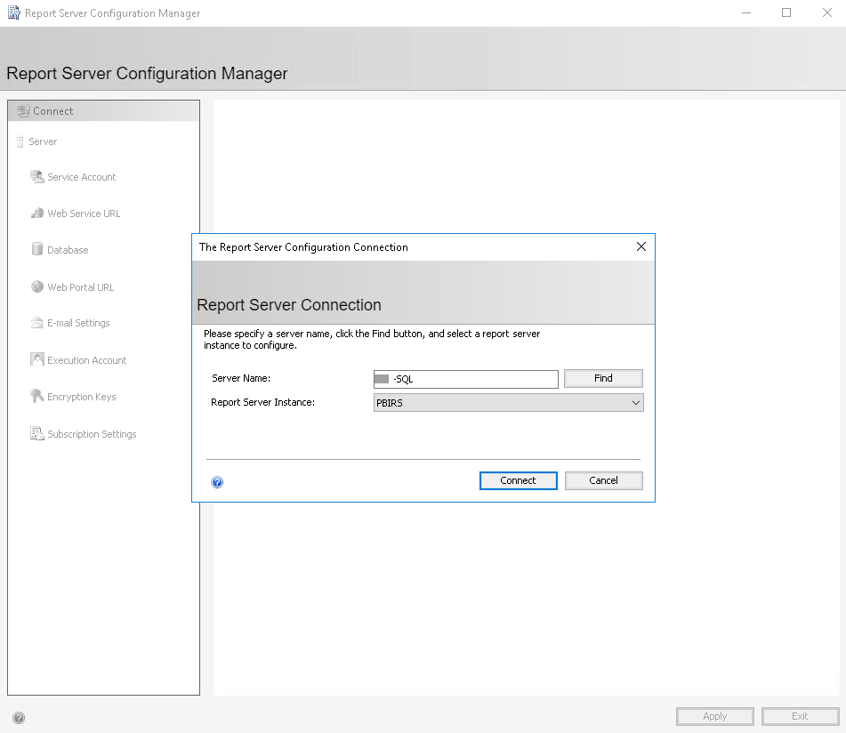 Report Server Configuration Manager