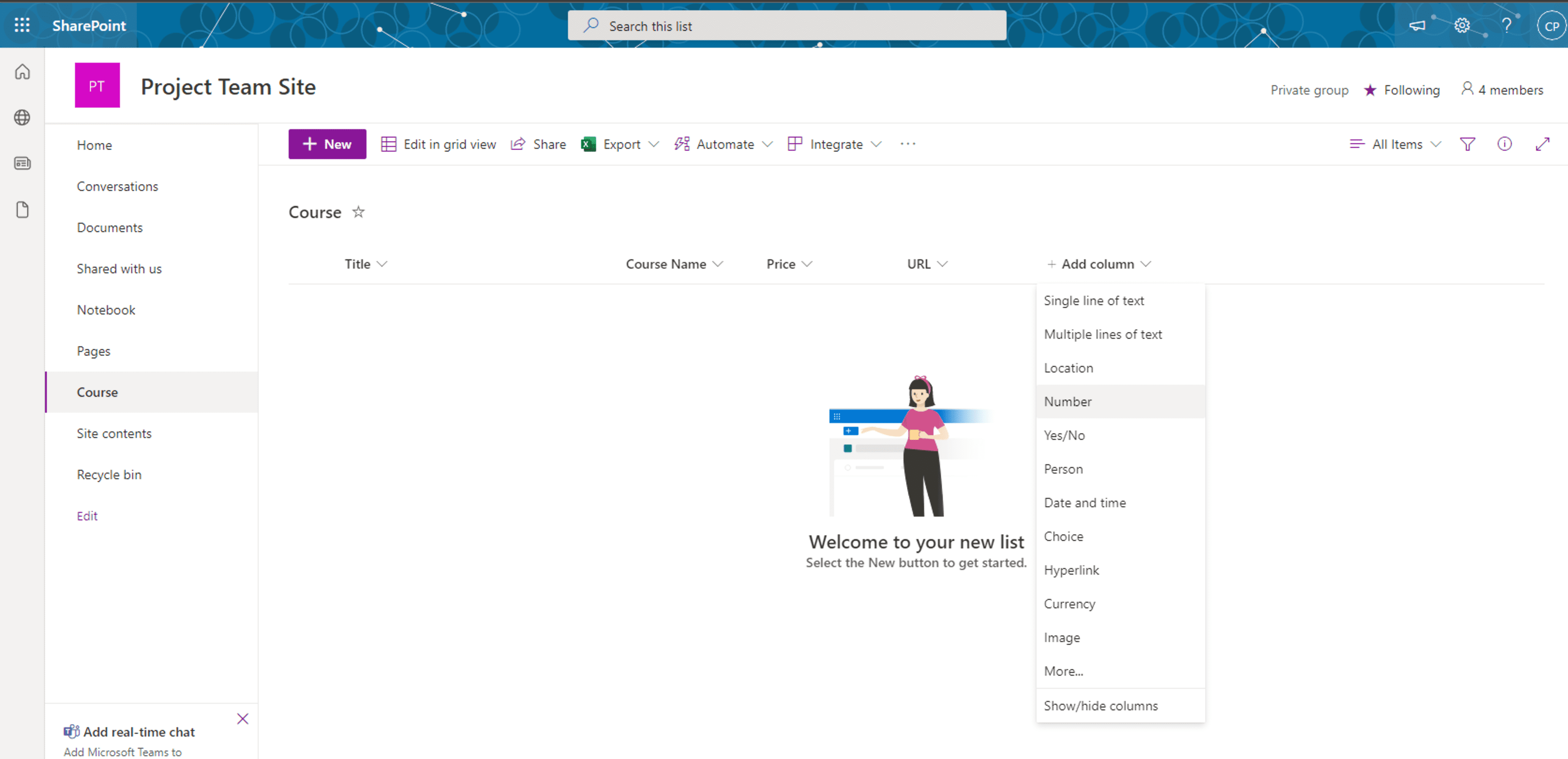 การตั้งชื่อ Field ในการเก็บข้อมูล พร้อมกำหนด Data Type