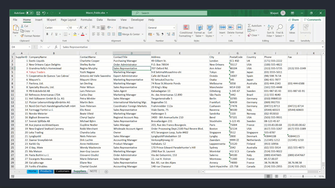 ตัวอย่างการใช้คีย์ลัด (Shortcut key) Ctrl + Shift + Asterisk (*) ของโปรแกรม Microsoft Excel