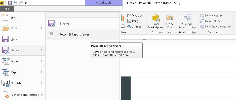 การ Deploy ตัว Report ไปลง Power BI Report Server