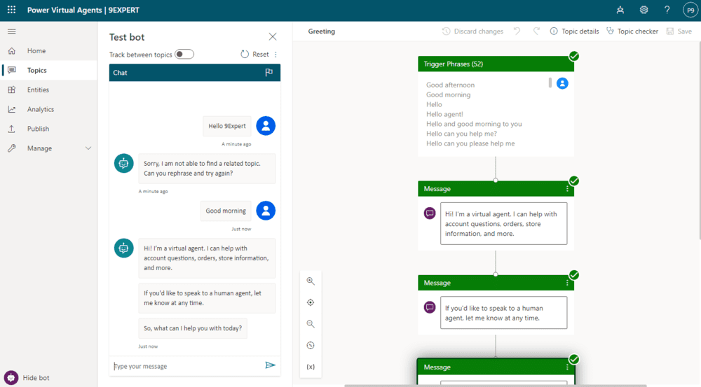 Microsoft Power Virtual Agents เพื่อการสร้าง Chatbot