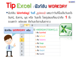 ฟังก์ชั่น Workday ของ Excel