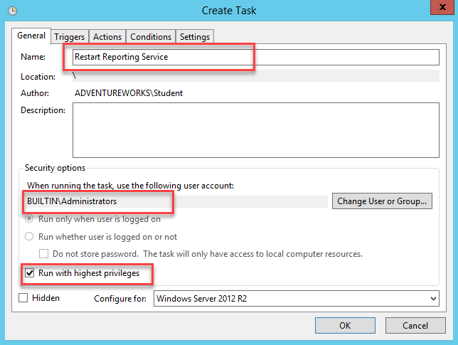 Task Scheduler Library เลือก Create Task