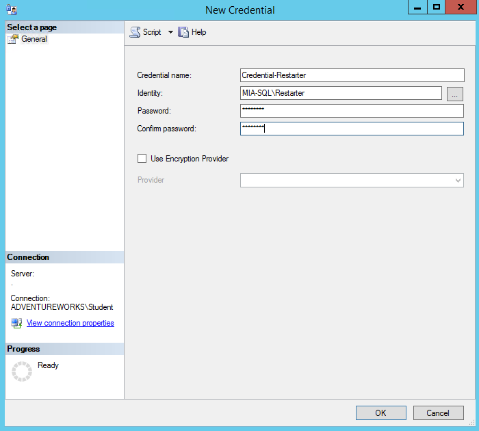Credentials เป็น Object เกี่ยวกับ Security 