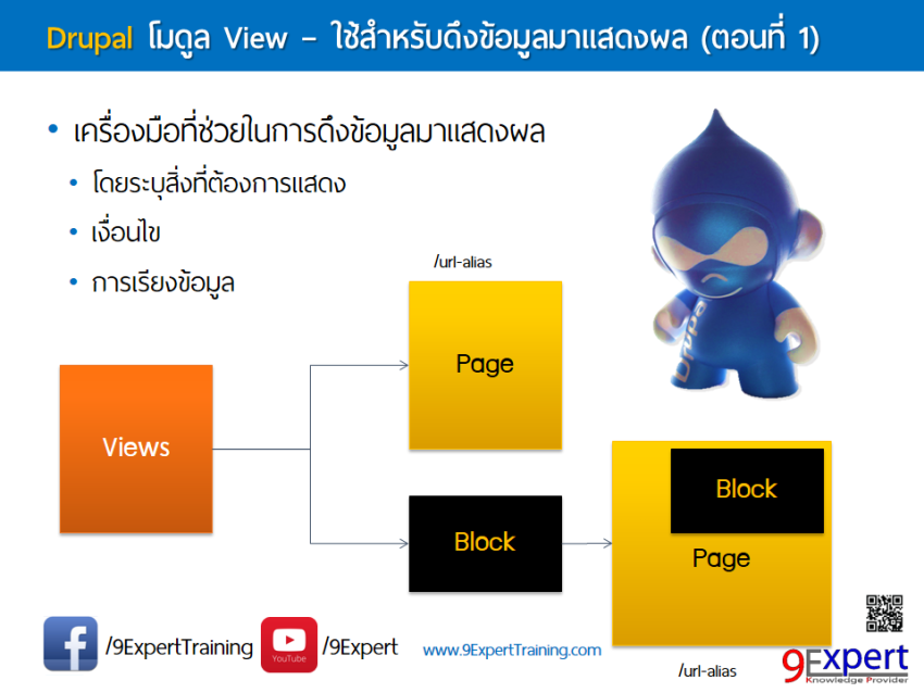 Drupal โมดูล View ใช้สำหรับดึงข้อมูลมาแสดงผล (ตอนที่ 1)