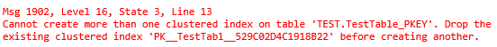  error-create-clustered-index