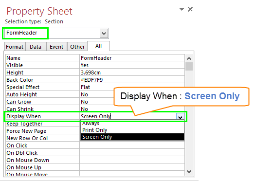 การตั้งแสดงหน้าจอของโหมด Display When